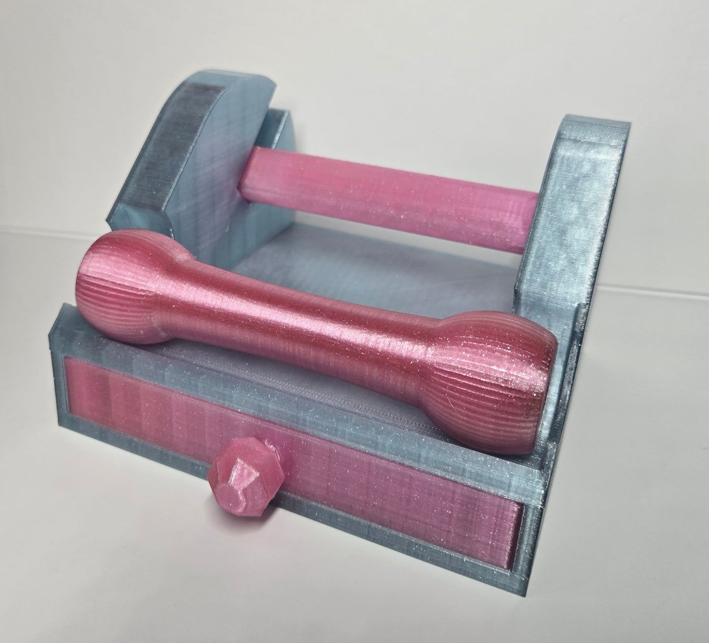 Sinew Stand With Tool Storage Pink and Blue Star Stuff, No Restock on this Color.