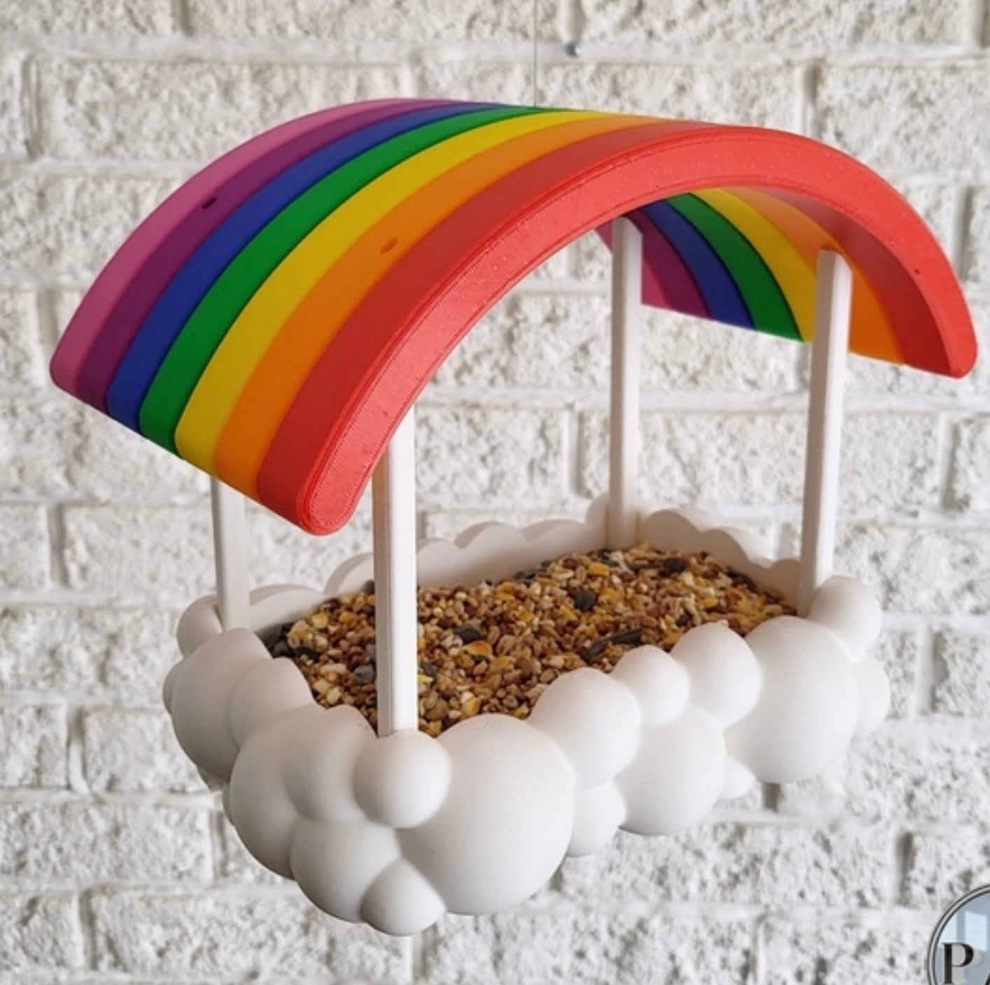 Bird Feeder, Rainbow Cloud