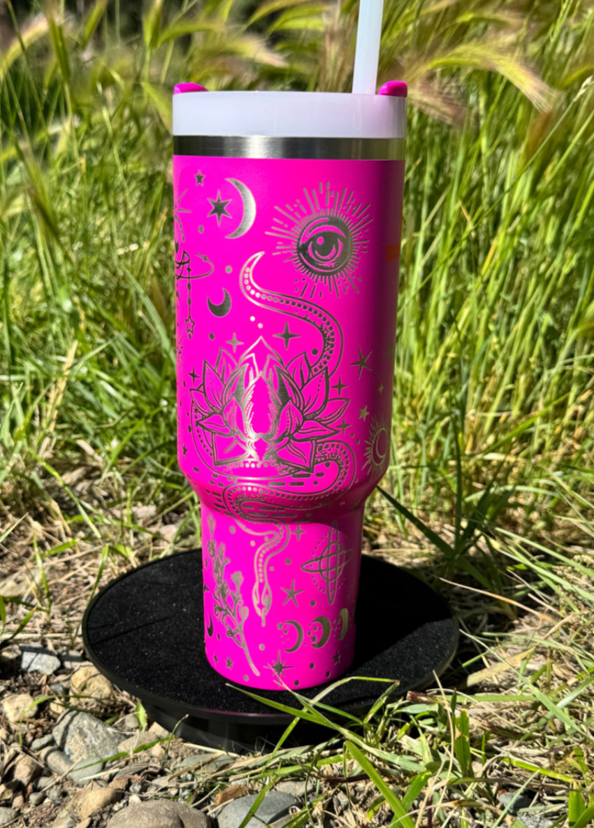 Stanley Engraved Celestial print,  40 oz Tumbler.