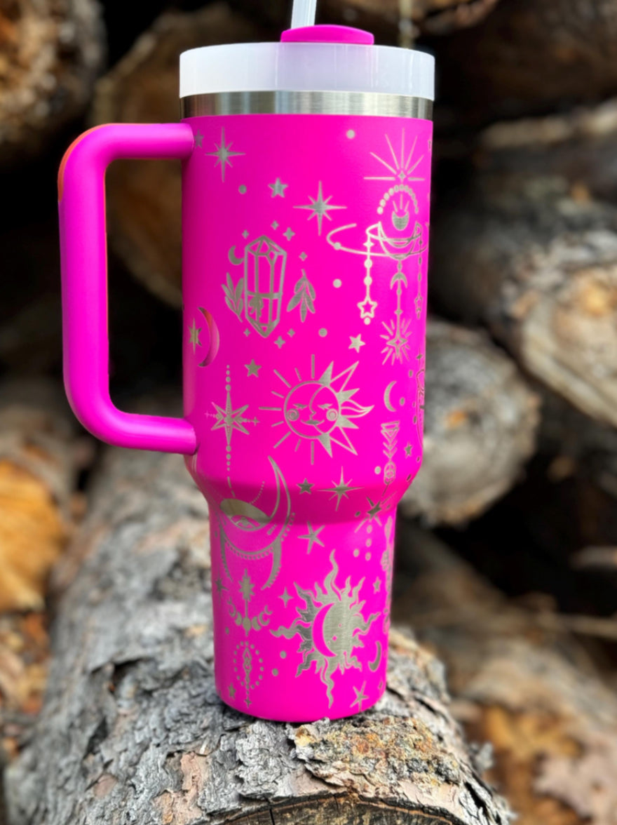 Stanley Engraved Celestial print,  40 oz Tumbler.