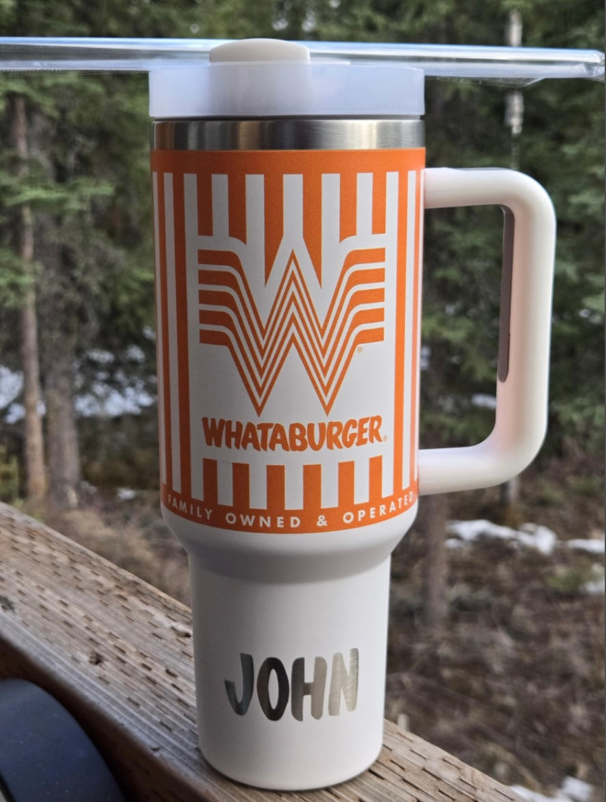 WhatAburger Engraved Name 40 Tumbler