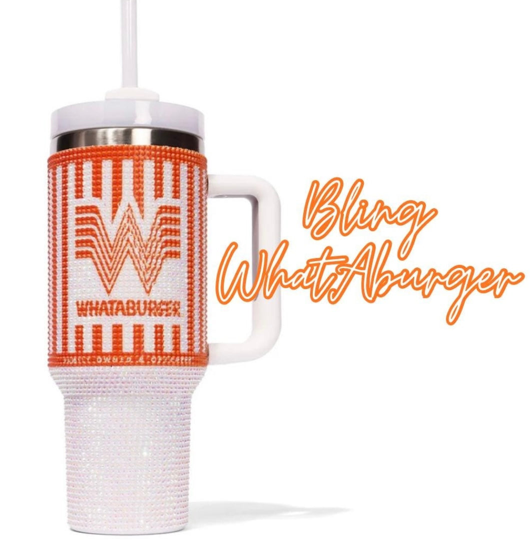 Bling WhatAburger 40 oz Tumbler