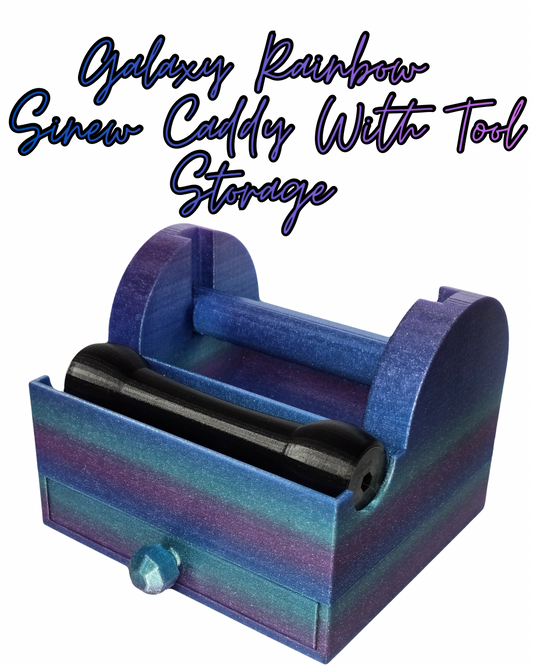 Galaxy Rainbow Sinew Caddy with Tool Holder. No Restock on this color.