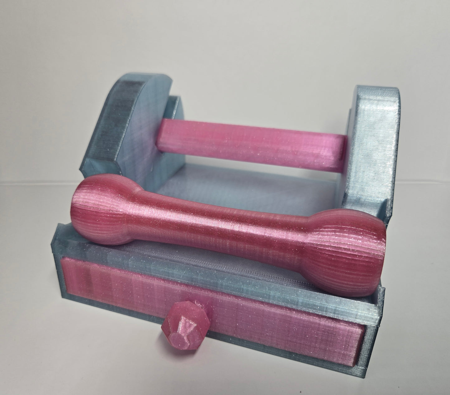 Sinew Stand With Tool Storage Pink and Blue Star Stuff, No Restock on this Color.