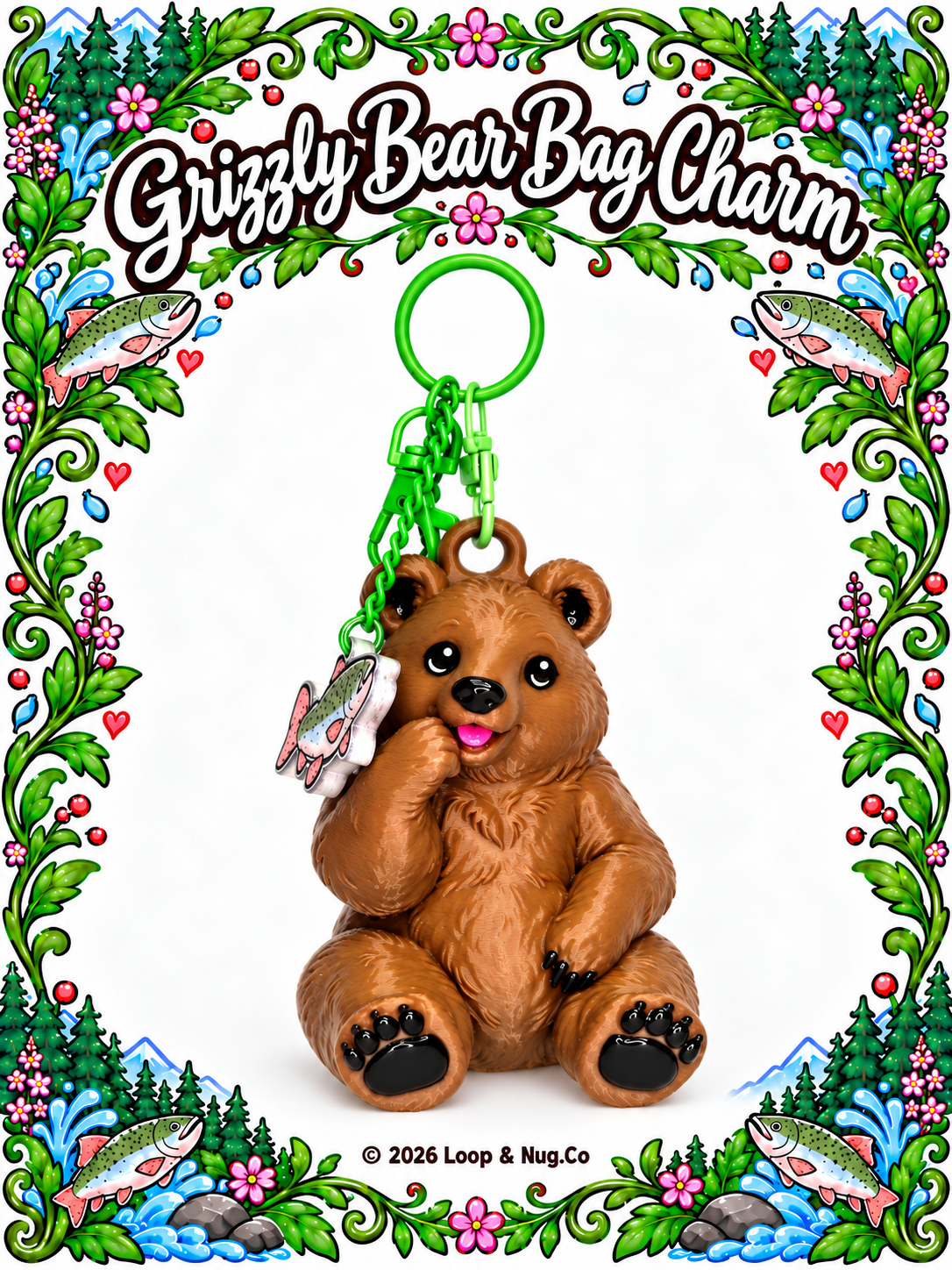 Alaskan Bears Bag Charms