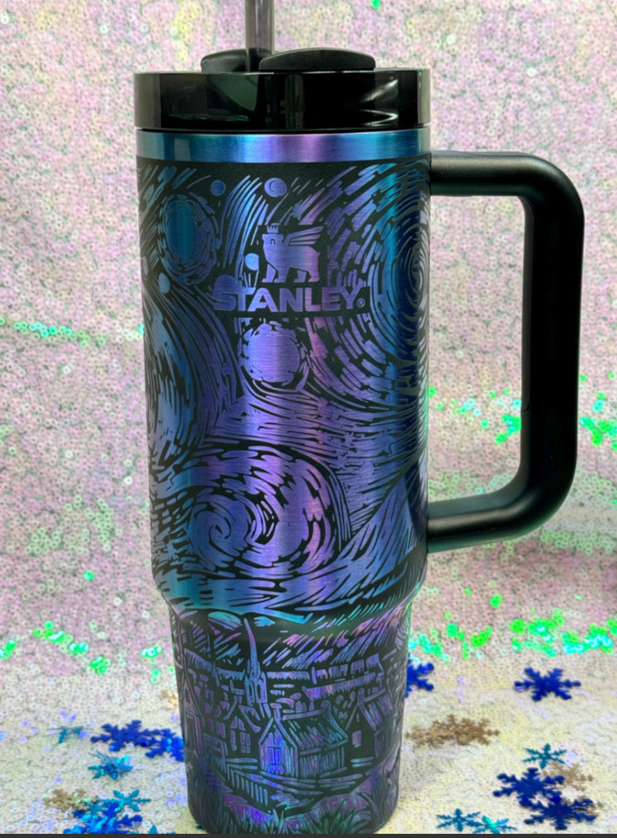 Stanley 30oz Engraved Starry Night Tumbler