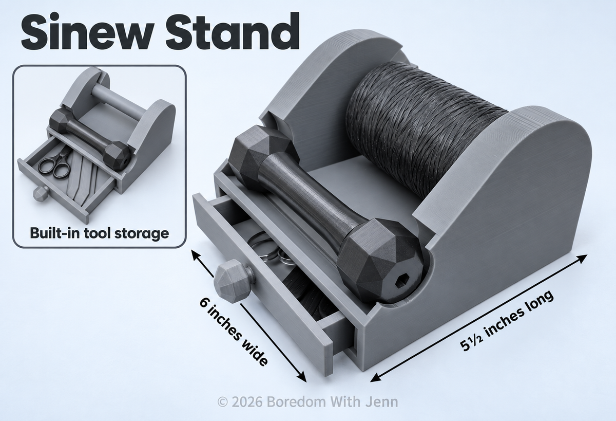 Sinew Stand With tool Storage.