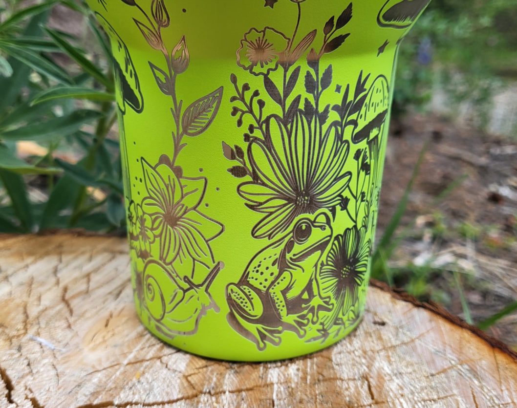 Stanley Engraved Fairies and Mushrooms 40 oz Tumbler.