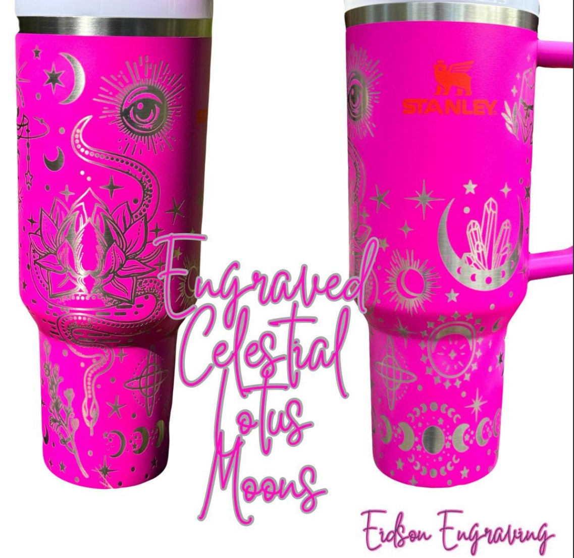 Stanley Engraved Celestial print,  40 oz Tumbler.