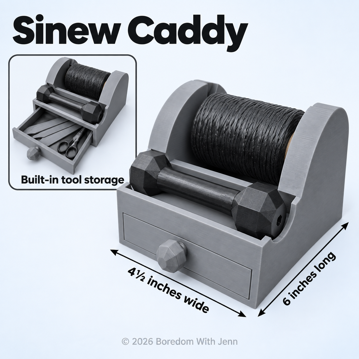 Sinew Caddy with Tool Storage,Regular Pla.