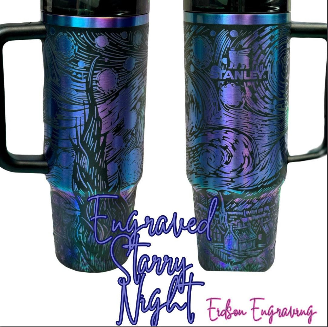 Stanley 30oz Engraved Starry Night Tumbler