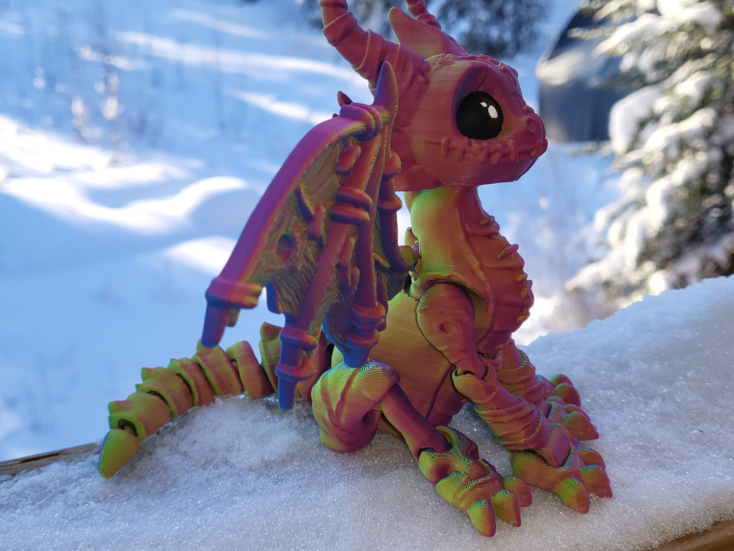 Articulated Stuffed Dragon, Adult Desktoy