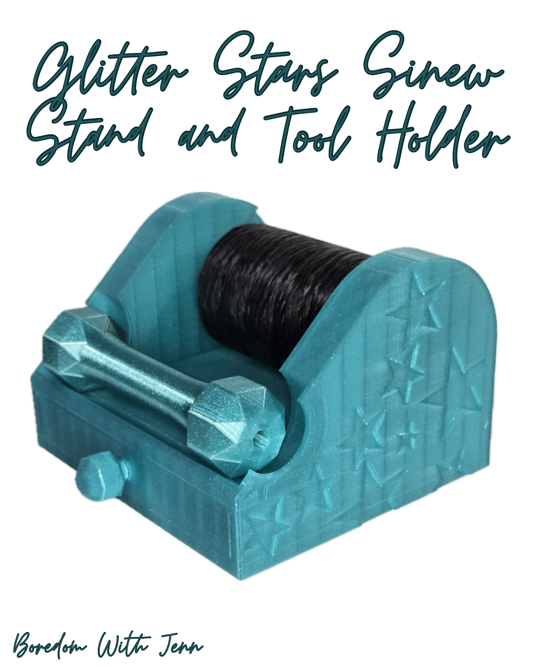 Sinew Stand with Tool Storage, Glitter Stars.