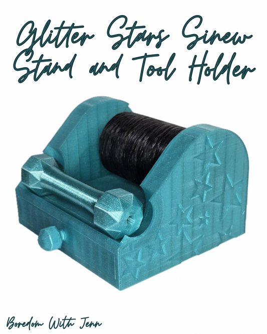 Sinew Stand with Tool Storage, Glitter Stars.