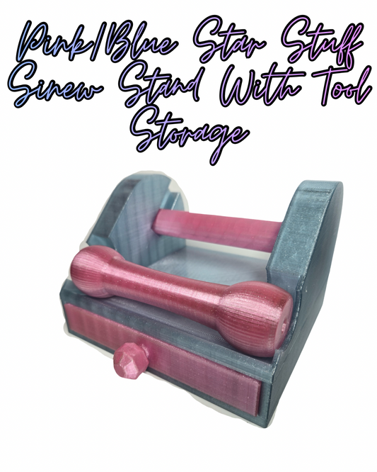 Sinew Stand With Tool Storage Pink and Blue Star Stuff, No Restock on this Color.