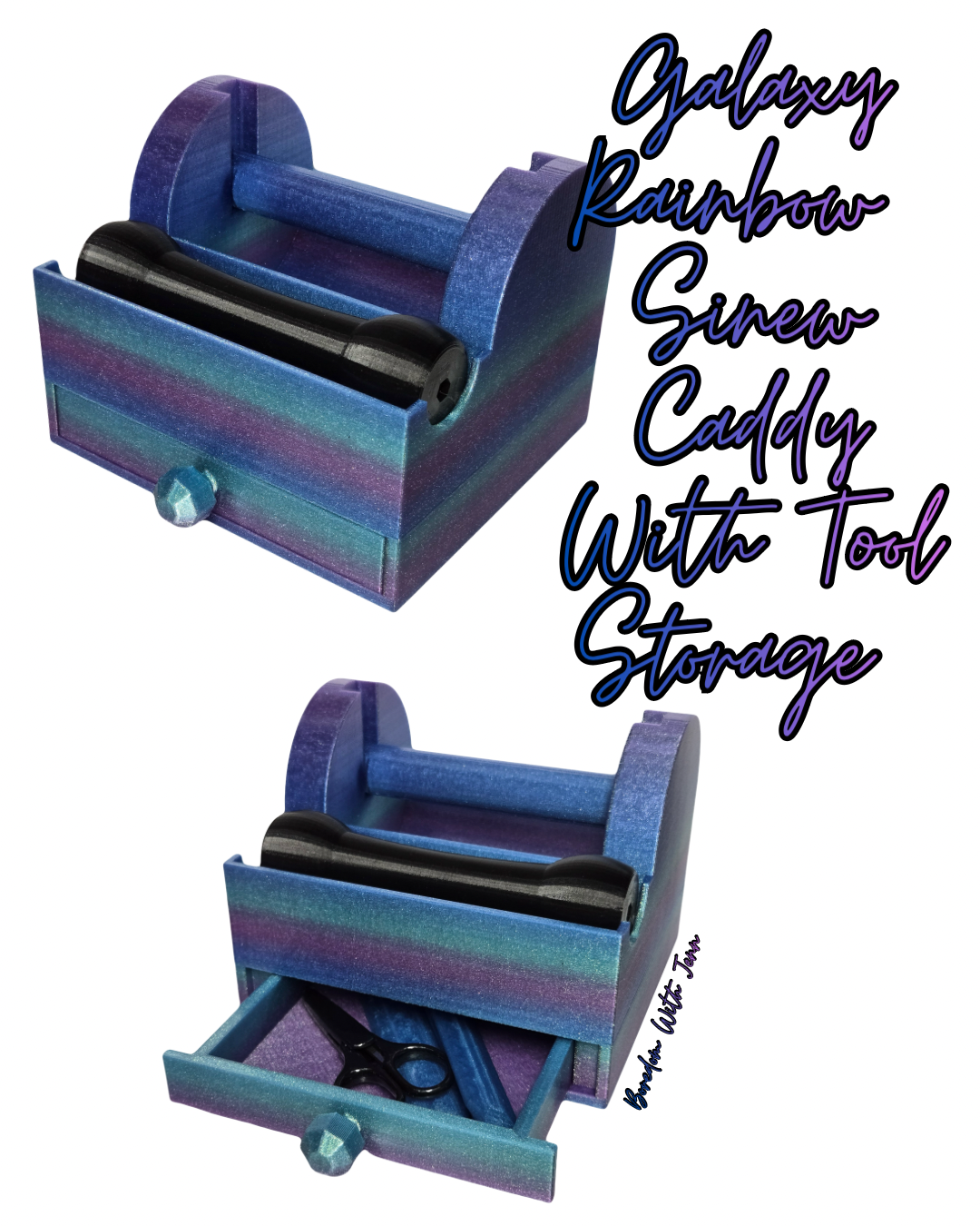 Galaxy Rainbow Sinew Caddy with Tool Holder. No Restock on this color.