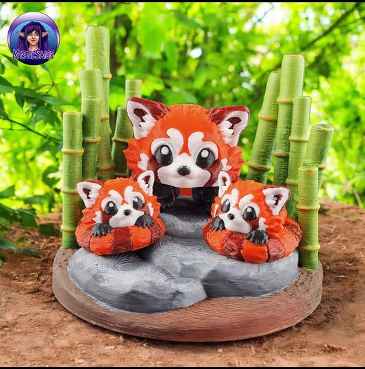 Articulated Red Panda Puff