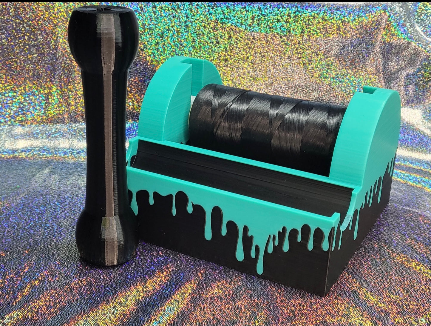 Sinew Caddy and Puller Set, Color Drips.