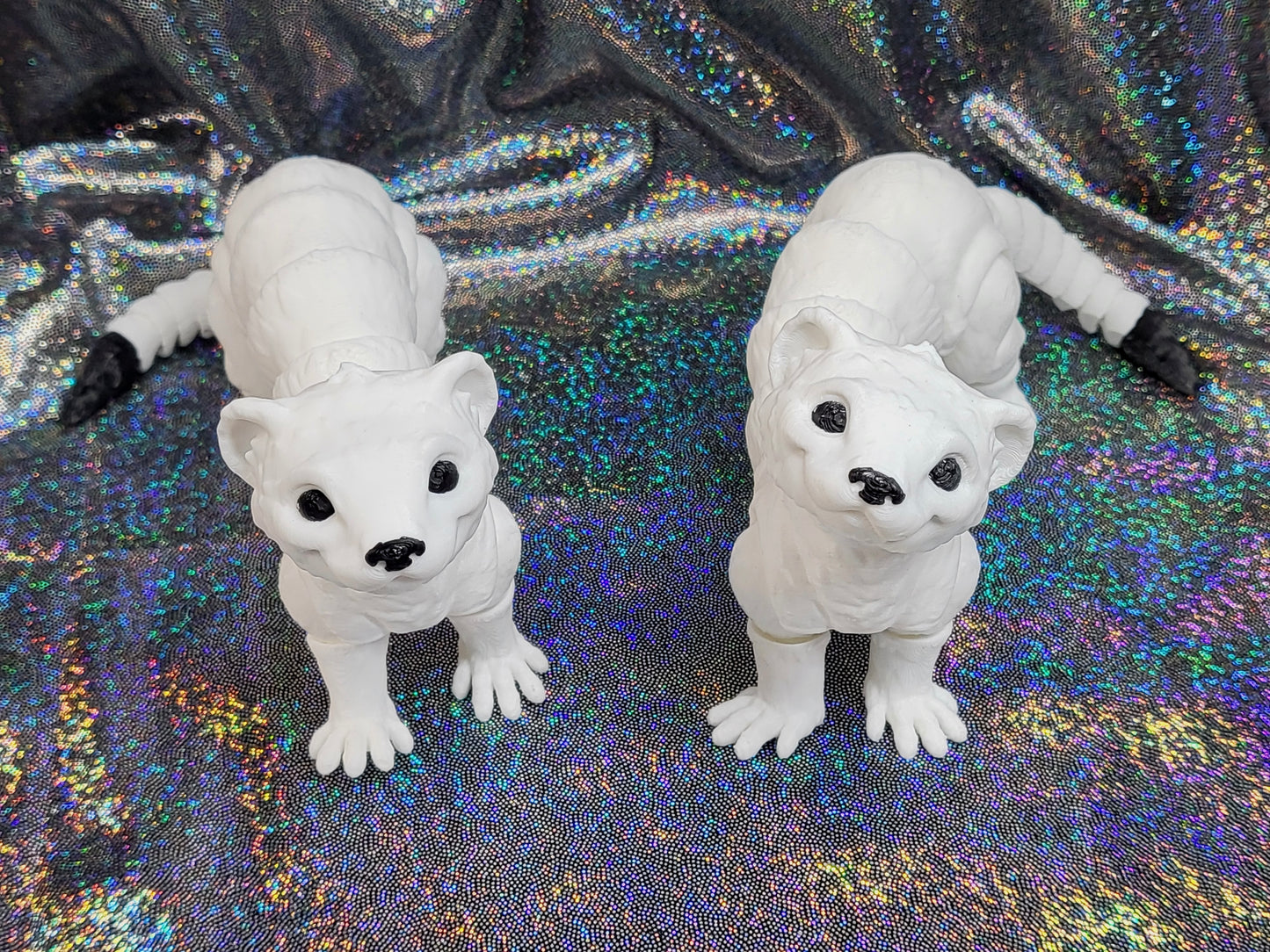 Articulated Alaskan Ermines, Desk Toy, Adult Sensory toys.