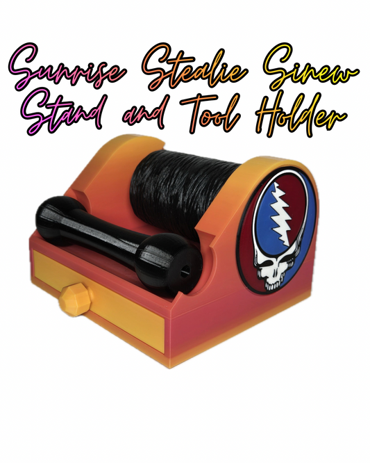 Sunrise Stealie Sinew Stand with Tool Storage.