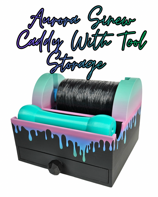 Sinew Caddy With Tool Storage, Aurora Drips, No Restock.