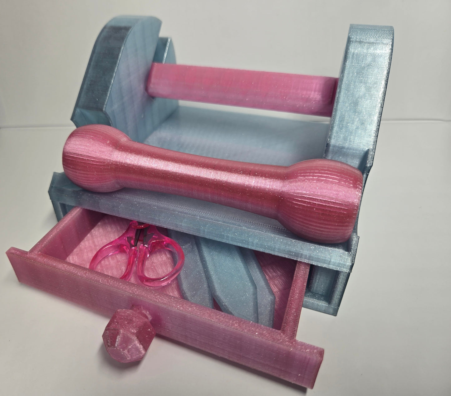 Sinew Stand With Tool Storage Pink and Blue Star Stuff, No Restock on this Color.