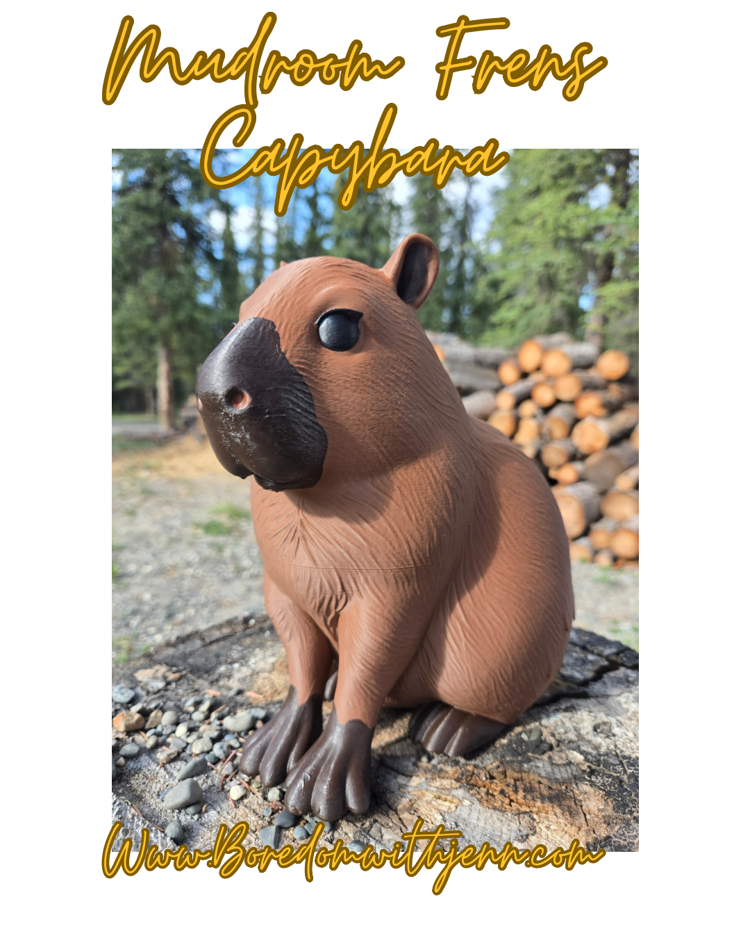 Capybara, Mudroom Frens, 3d Printed Porch and Desk Animals