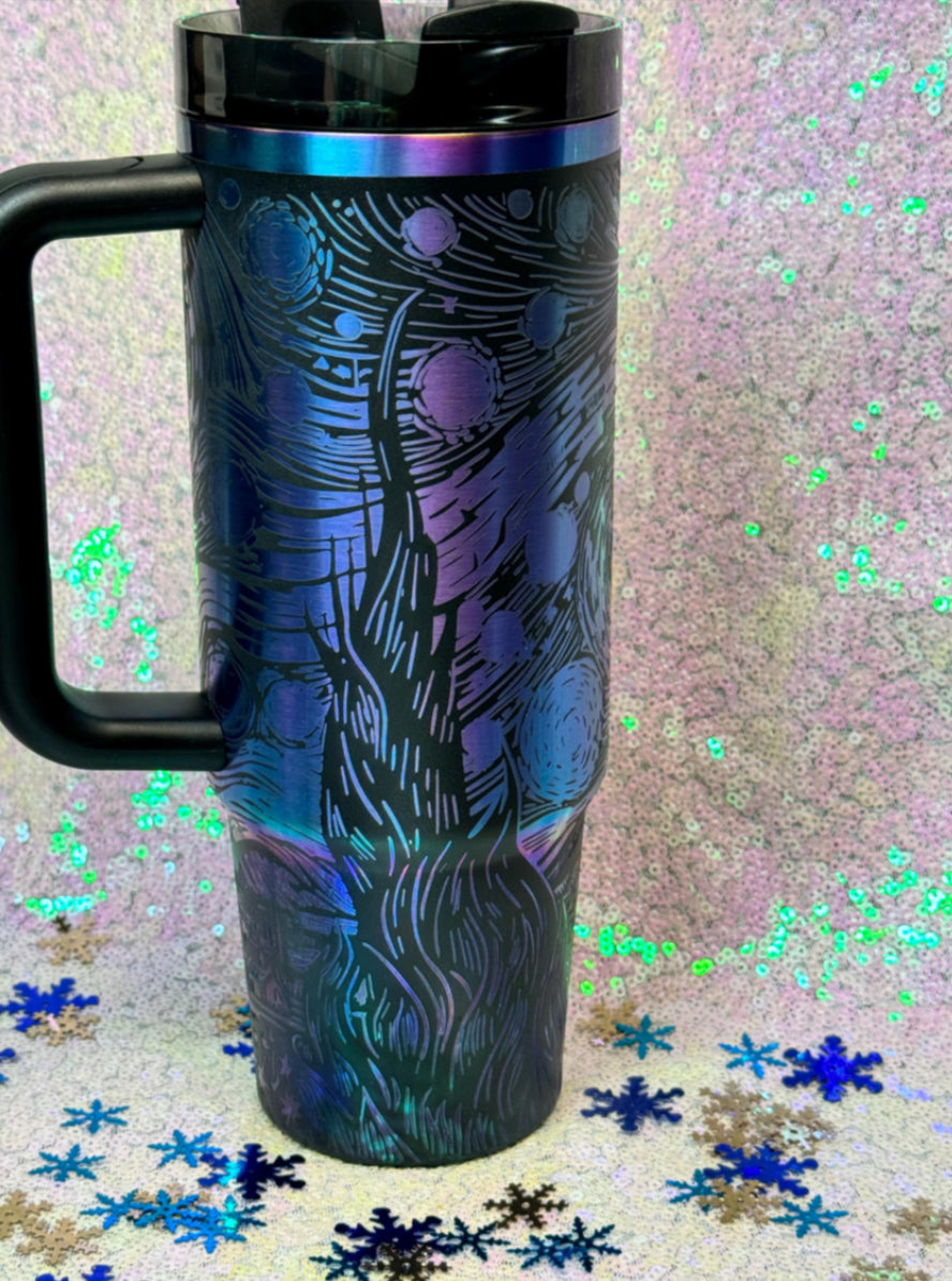 Stanley 30oz Engraved Starry Night Tumbler