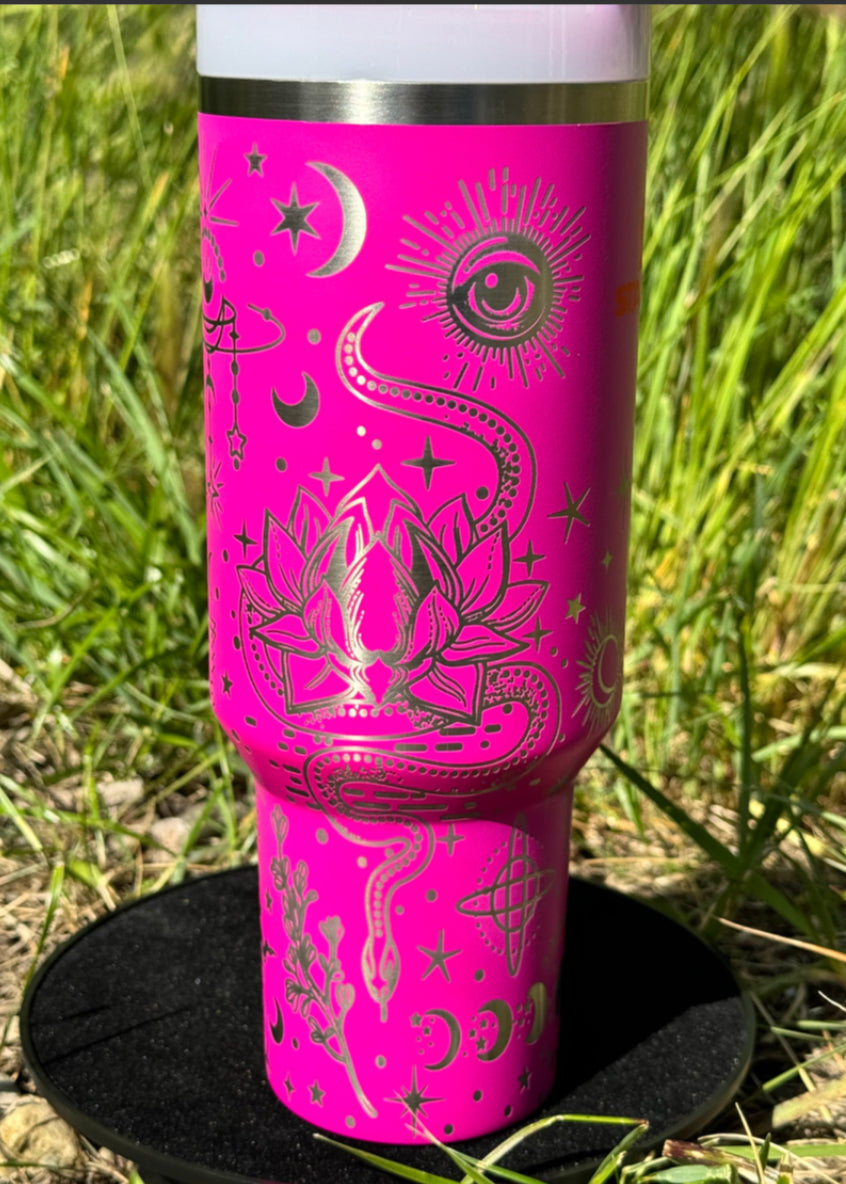 Stanley Engraved Celestial print,  40 oz Tumbler.