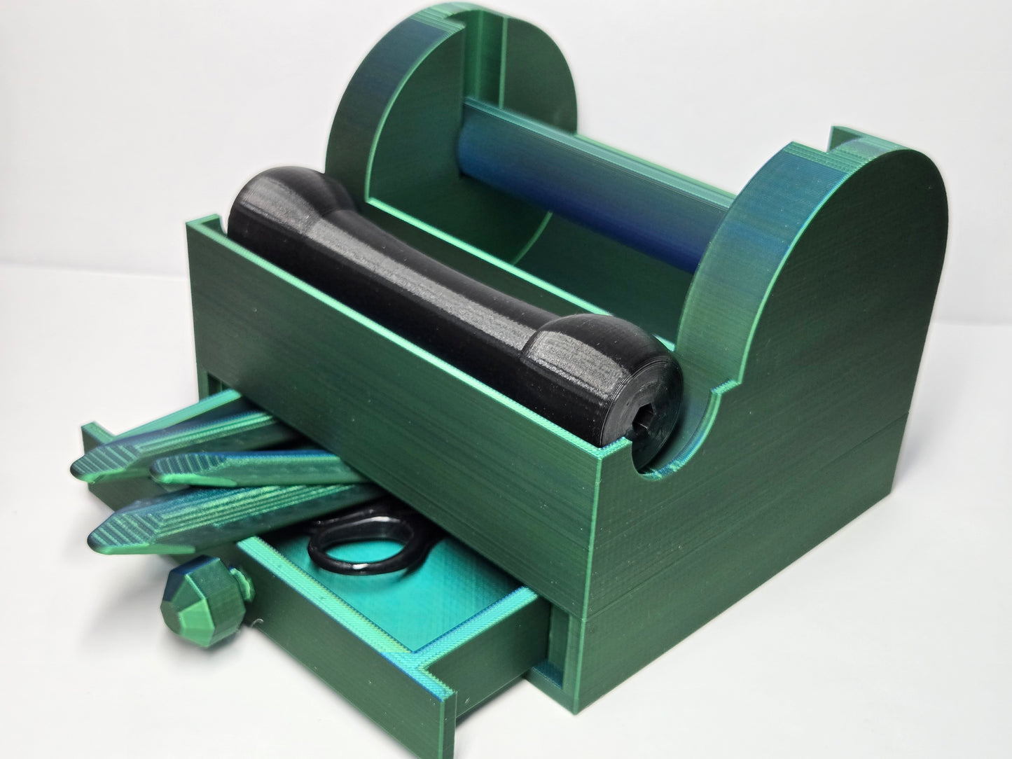 Sinew Caddy With Tool Storage. Green/Blue Duo-Chrome, No Restock on this Color.