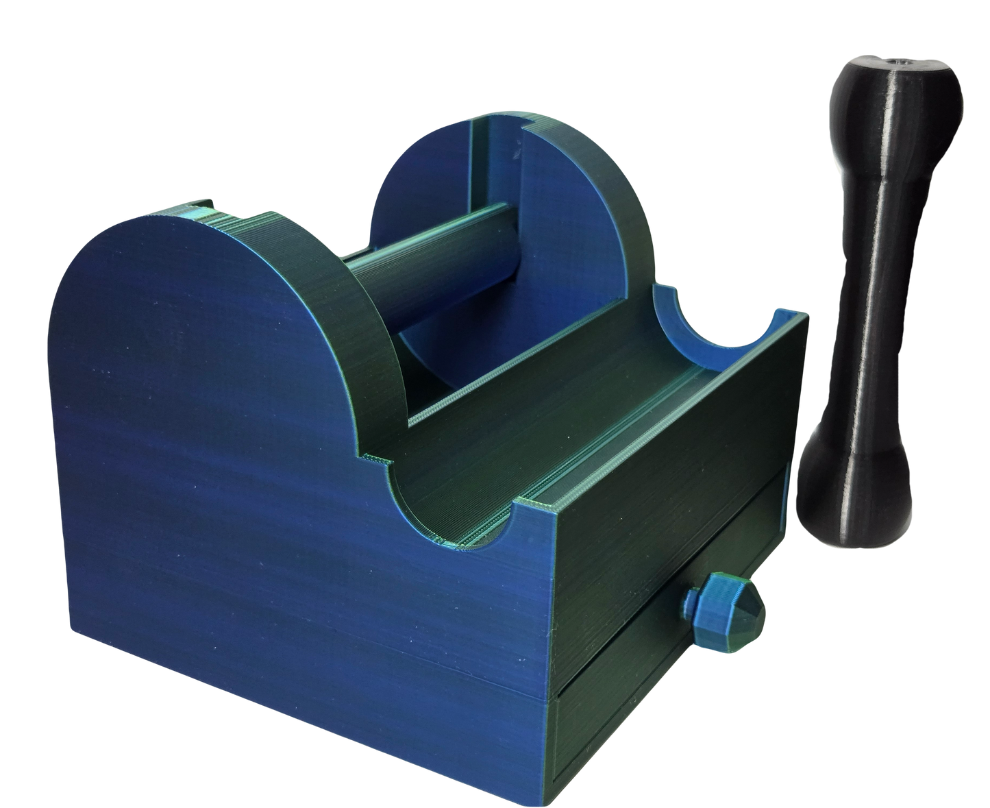 Sinew Caddy With Tool Storage. Green/Blue Duo-Chrome, No Restock on this Color.