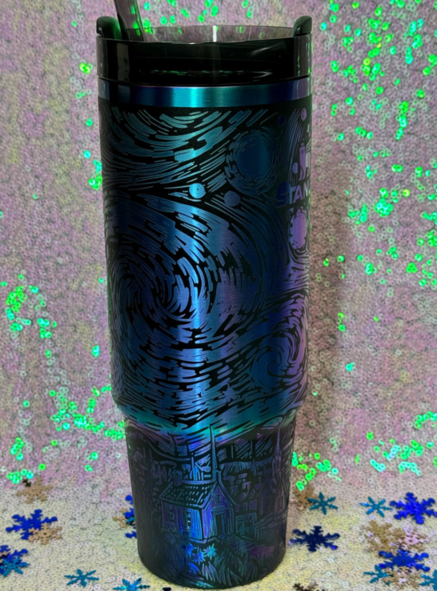 Stanley 30oz Engraved Starry Night Tumbler