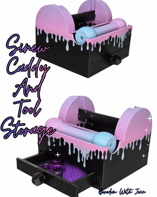 Sinew Caddy and Puller Set, Ombre Drips.