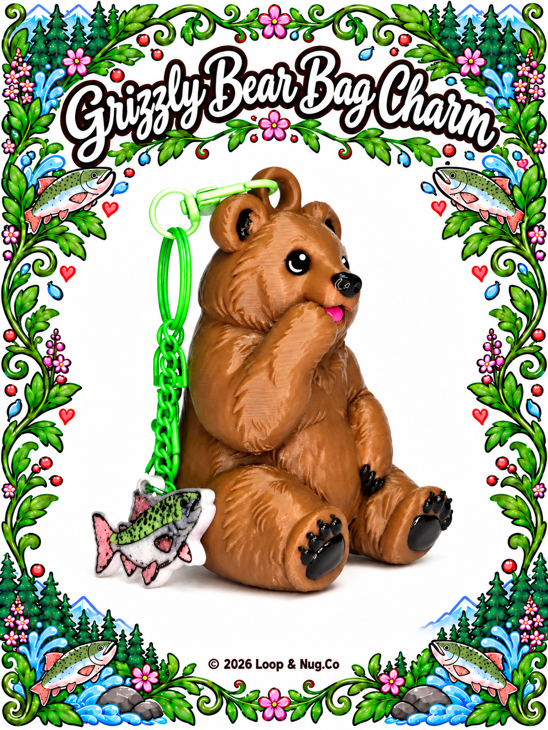 Alaskan Bears Bag Charms