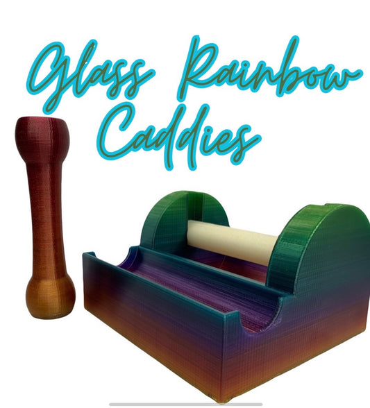 Sinew Caddy and Puller Set, Glass Rainbow